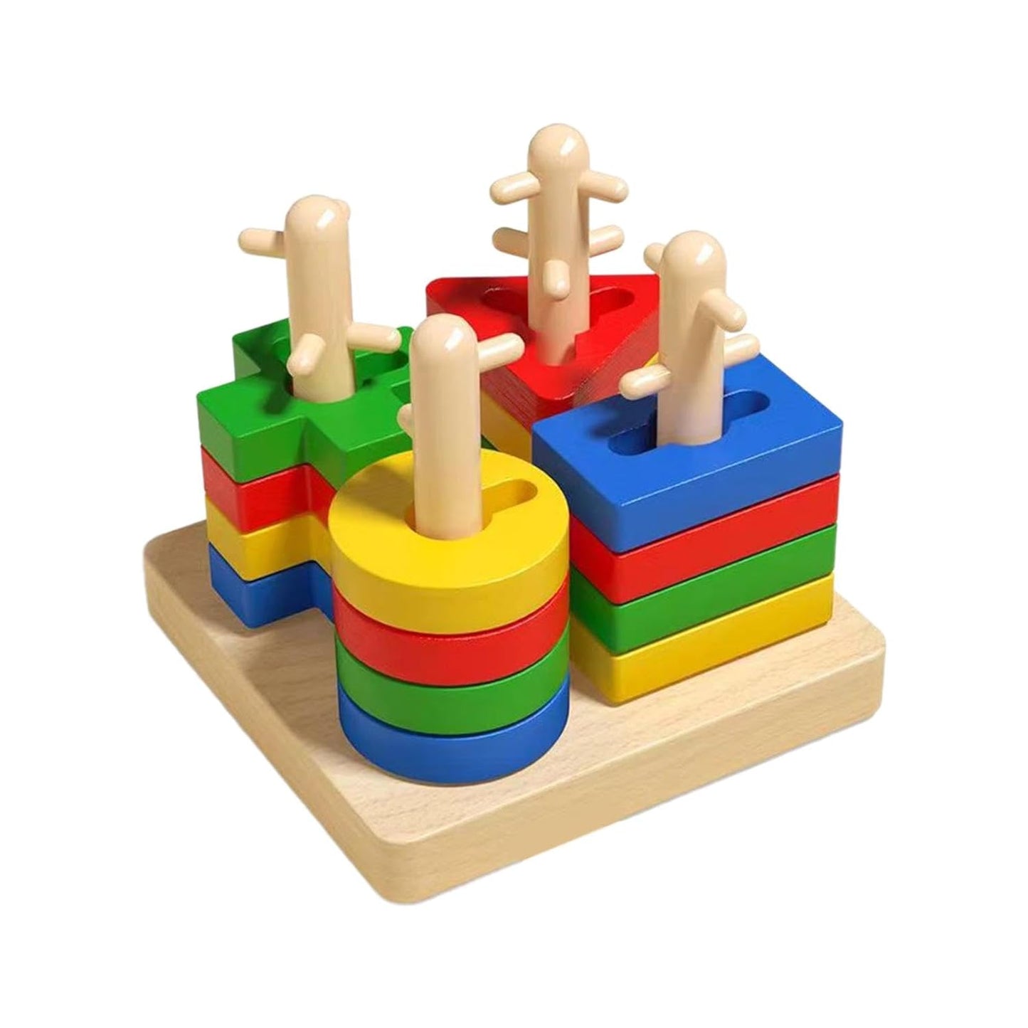 Wooden Shape Sorter Stack