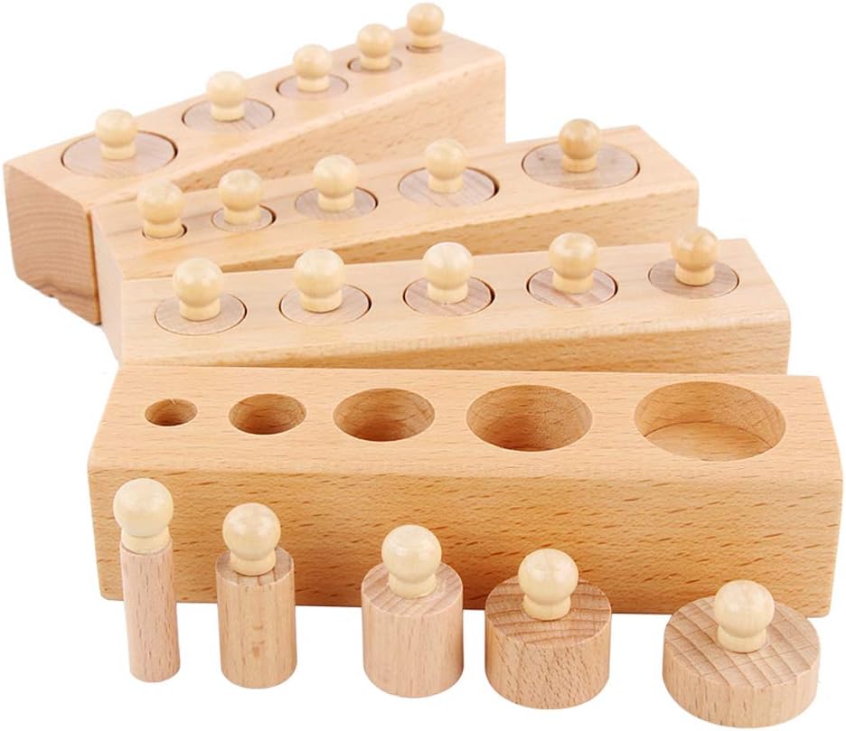 Montessori Knobbed Cylinder blocks