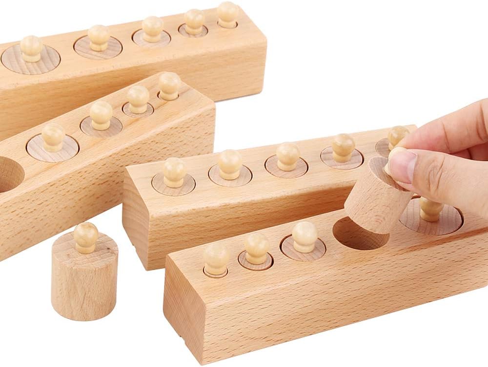 Montessori Knobbed Cylinder blocks