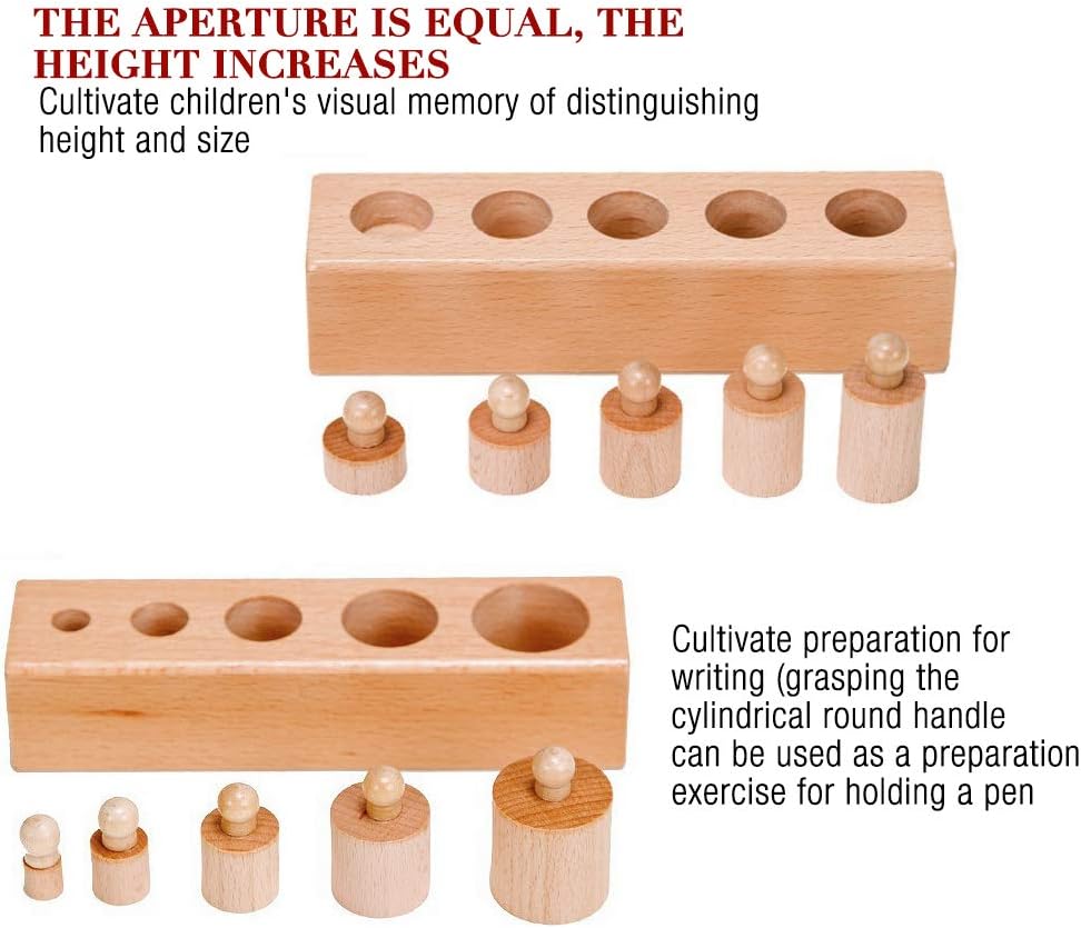Montessori Knobbed Cylinder blocks