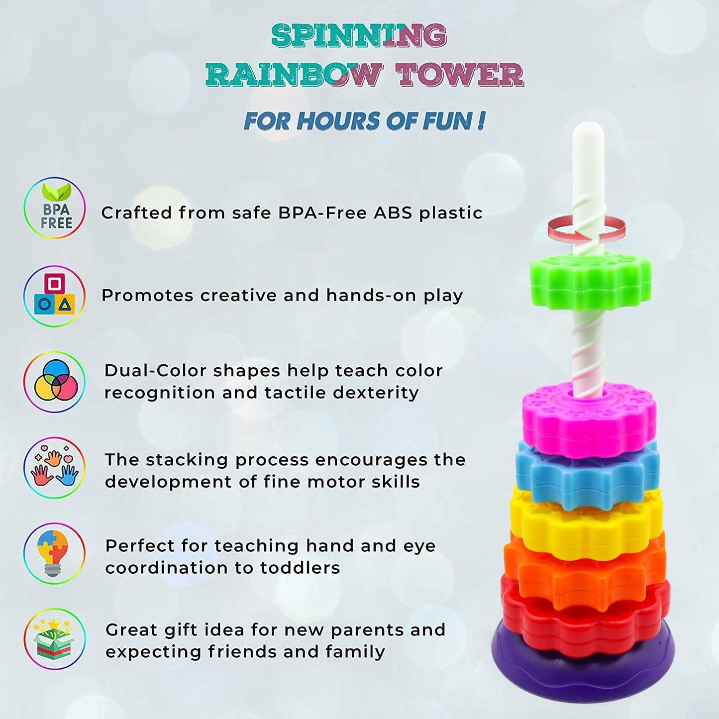 Rainbow Spinning Wheel Toy