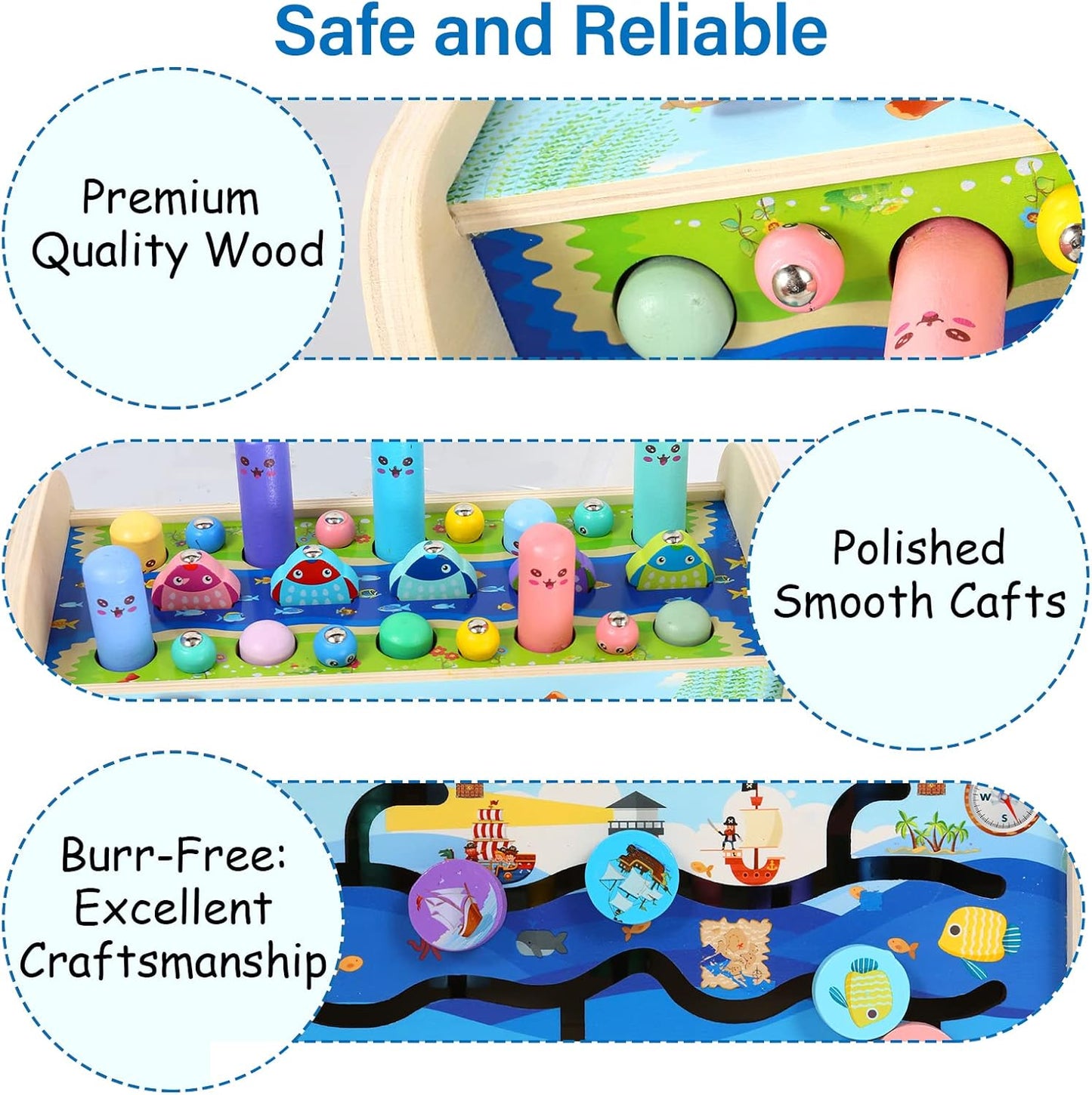 7 in 1 Whack a Mole Game Autistic Sensory Children Toys, Fine Motor Skills, Fishing Game Xylophone Toy