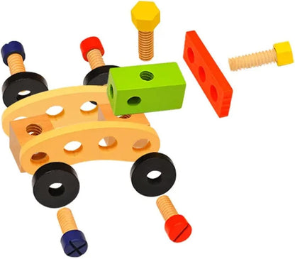Wooden Realistic Play Set with Box Case and Tool Accessories