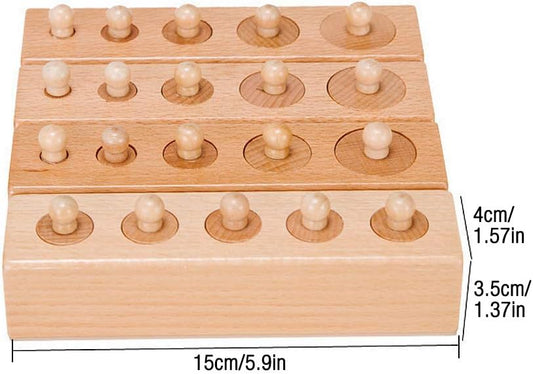 Montessori Knobbed Cylinder blocks