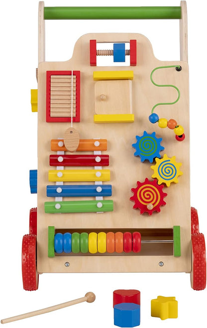 Wooden Multifunctional Baby Walker Cart