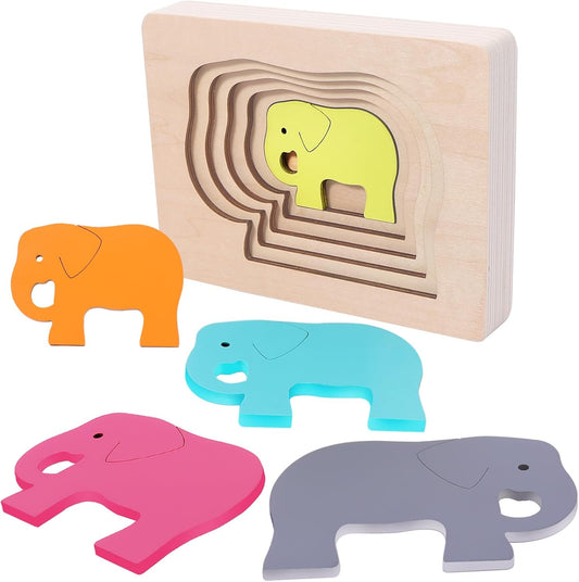 Multilayered Wooden Animal Puzzles