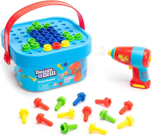 Bolt-It Bucket with Electric Drill Toy