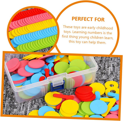 Cabilock math counting chips with numbers and symbols