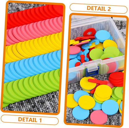 Cabilock math counting chips with numbers and symbols