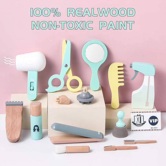 Wooden Hair Dresser Set