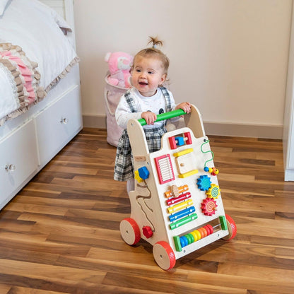 Wooden Multifunctional Baby Walker Cart
