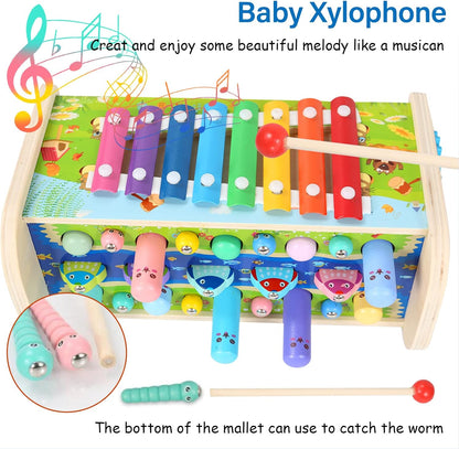 7 in 1 Whack a Mole Game Autistic Sensory Children Toys, Fine Motor Skills, Fishing Game Xylophone Toy 
